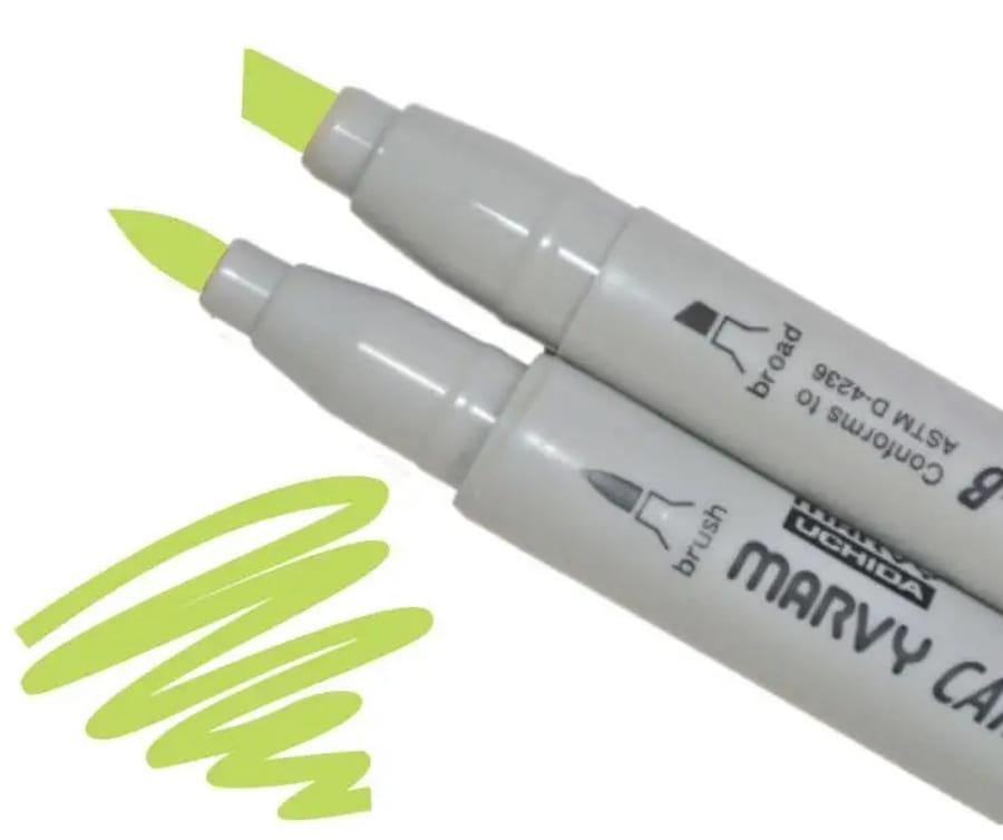 Маркер двосторонній Marvy 1900B-S_зелений світлий