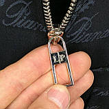 Чоловічий спортивний костюм на змійці Loro Piana CK7550 чорний M, XXL, фото 4