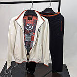 Чоловічий спортивний костюм Loro Piana CK8305 чорно-білий XXL, фото 4