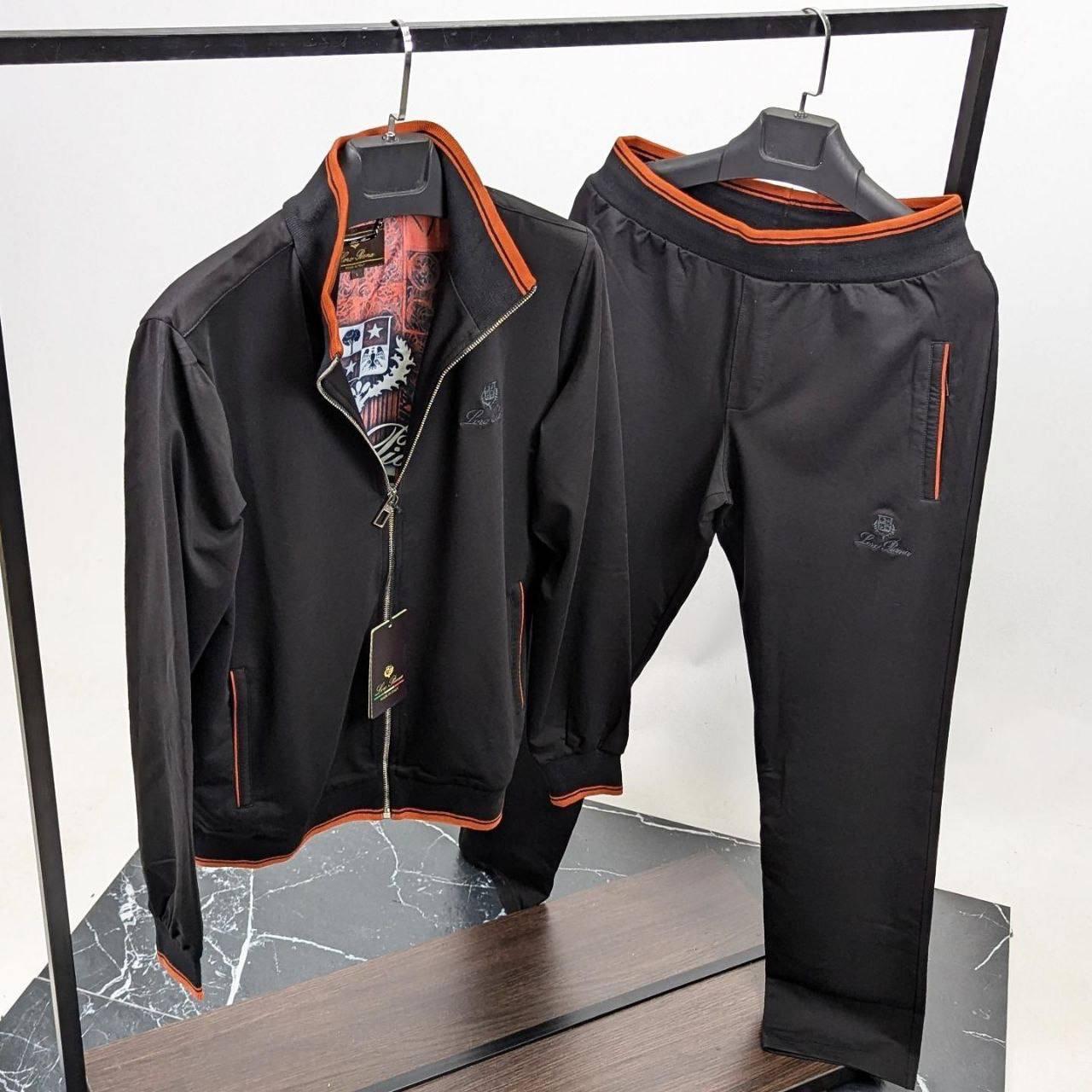 Чоловічий спортивний костюм Loro Piana CK8306 чорний L, фото 1