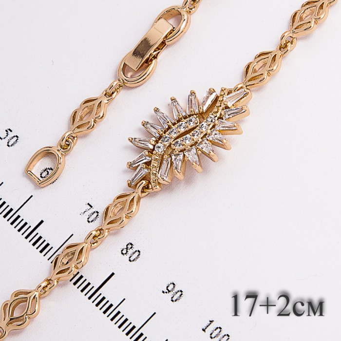 Браслет Xuping No665 17 + 2 см під золото з камінням.