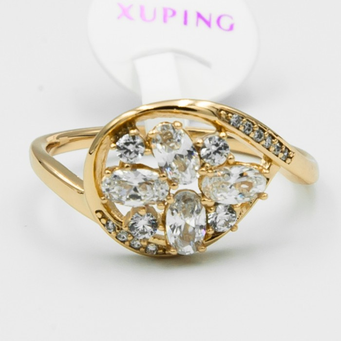 Кільце Xuping No548 16.17р з білими каменями.