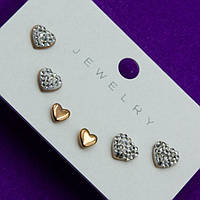 Гвоздик сталь №16 М 3пары сердечки біжутерію зі сталь брендову біжутерика