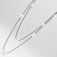 Підвіска №217 довга 70см з перлинними кульками, ланцюжки-підвіски прикраси на сукні