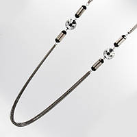 Підвіска №226 довга 70см під сереброо з кульками ланцюжки-підвіски прикраси на сукні