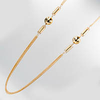 Підвіска №227 довга 70см під золото з кульками ланцюжки-підвіски прикраси на сукні