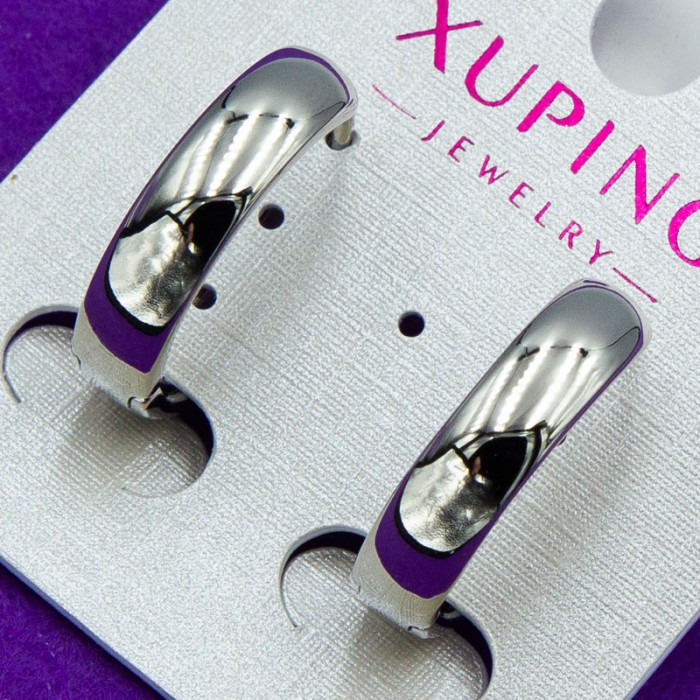 Сережки-кільця Xuping №2489 2.0мм оригінальні перекручені медичний сплав позолотка біжумаркет