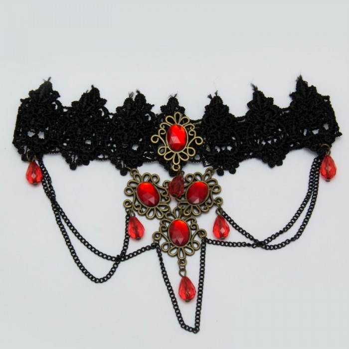 Підвіска-чекер No 746 з червоними стразами.