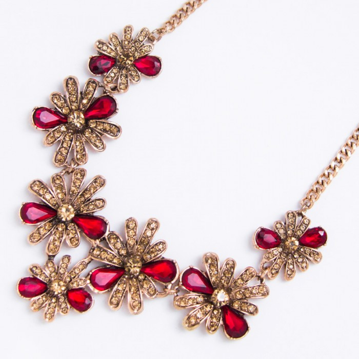 Підвіска No 1245 з квіточками в стразах.