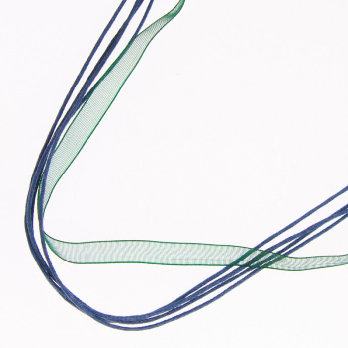 Підвіска No1363 шнурок 50 см, синій із зеленим.