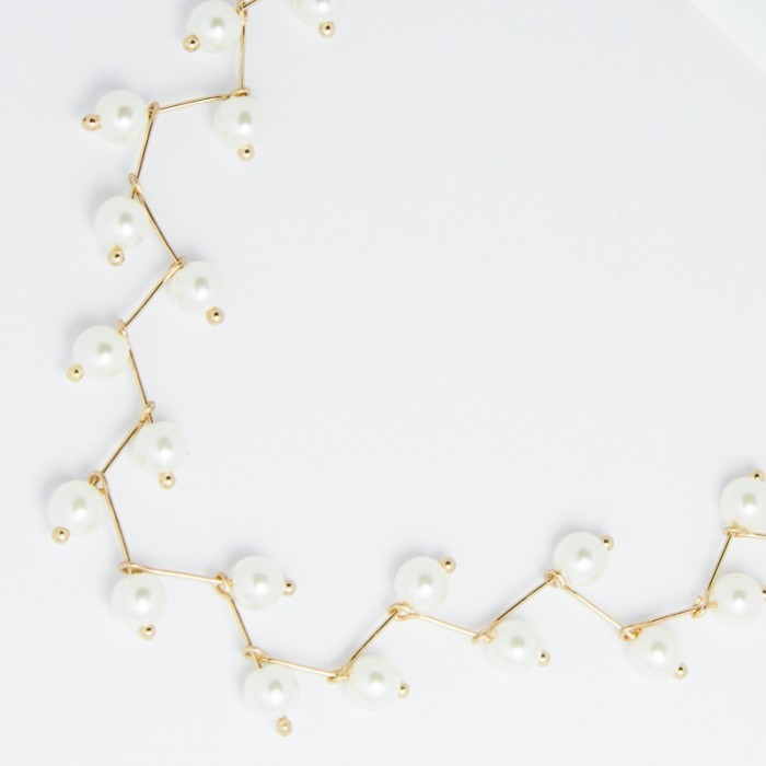 Підвіска No1378 з білими перлинами.