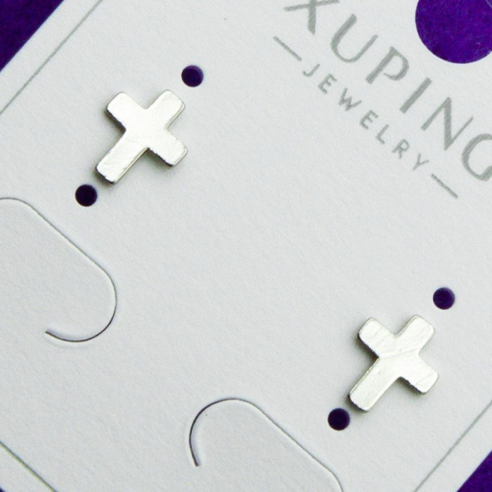 Сережки Xuping No183 хрестики на гвоздики ксюпінг інтернет-магазин