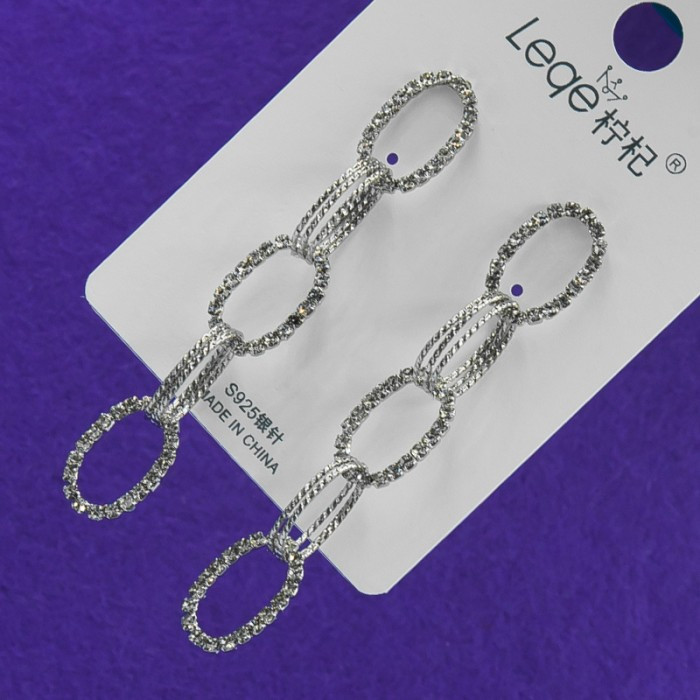 Сережки No25 віскі оригінальні з білими стазами вечірні весільні сережки недорого