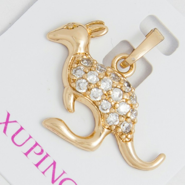 Кулон Xuping No575 кенгуру з білими цирконами.