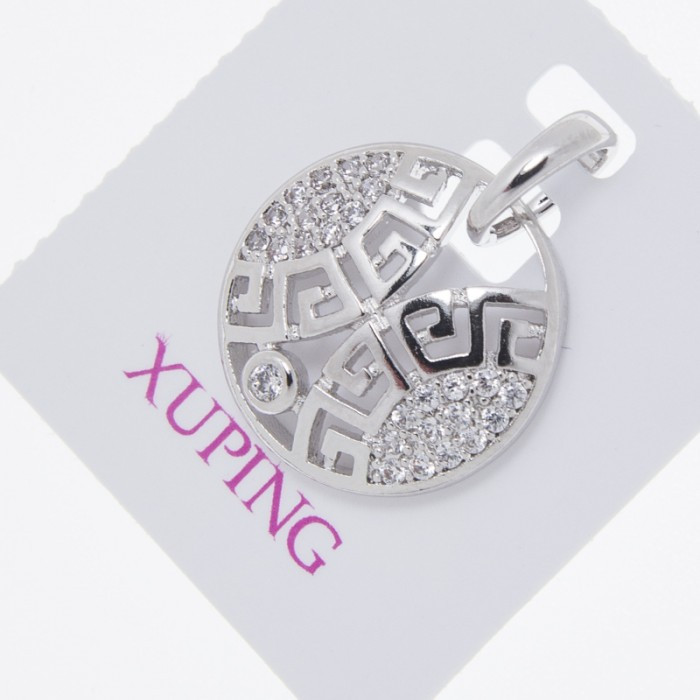 Кулон Xuping No606 ажурний білим камінням.