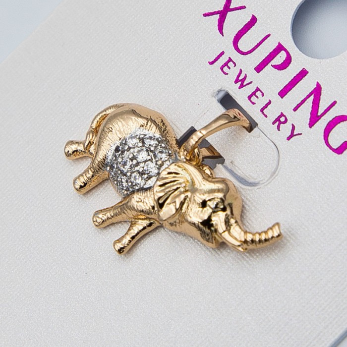Кулон Xuping No940 у формі слона з камінням.