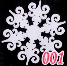 Сніжинка з пінопласту 32 см — декоративна новорічна прикраса, фото 1