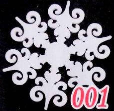 Сніжинка з пінопласту 32 см — декоративна новорічна прикраса