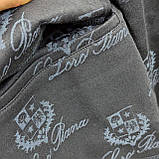 Чоловічий спортивний костюм на змійці Loro Piana CK7550 чорний M, XXL, фото 10