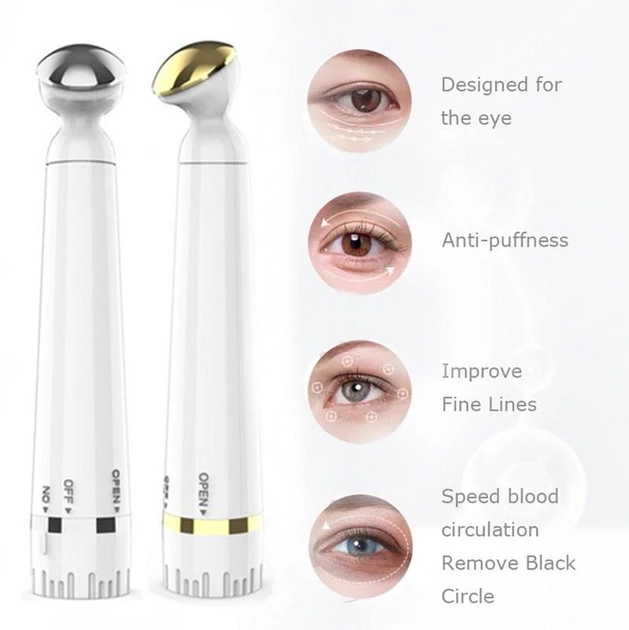 Електричний масажер для очей для видалення зморщок і темних кіл, фото 1