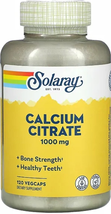 Кальцій цитрат Solaray Calcium Citrate 1000 mg 120 капсул