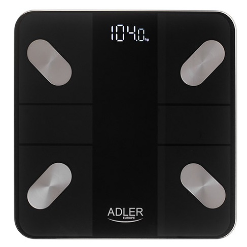 Аналітичні ваги для ванної кімнати Adler AD 8186 Black, фото 1