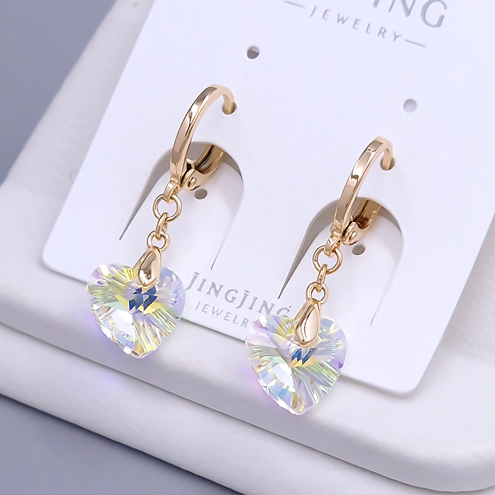 Сережки XР. Позолота 18К. Камені: Swarovski бензинового кольору. Довжина: 26 мм. Ширина: 10 мм.
