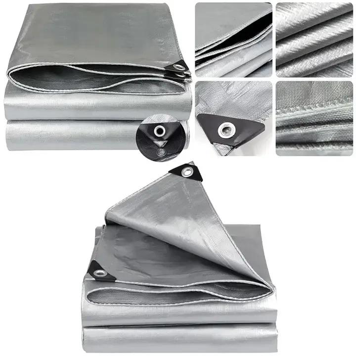 Тент 4х6 від дощу та снігу 160г/м²; ТМ "Plandeka/Wilmar" (Польща) Super mochna. Колір - сірий, +/- 5%., фото 1