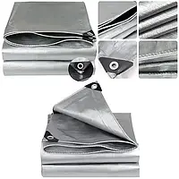 Тент 5х6 універсальний, 160г/м²; ТМ "Plandeka/Wilmar" (Польща) Super mochna. Колір - сірий, +/- 5%.