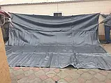 Тент 4х6 від дощу та снігу 160г/м²; ТМ "Plandeka/Wilmar" (Польща) Super mochna. Колір - сірий, +/- 5%., фото 7