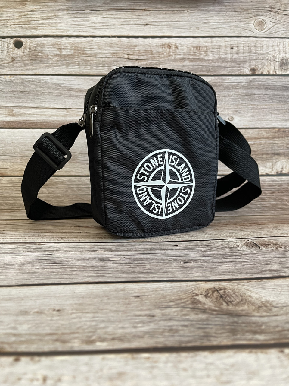 Маленька барсетка на плече Stone Island стон айленд чорна