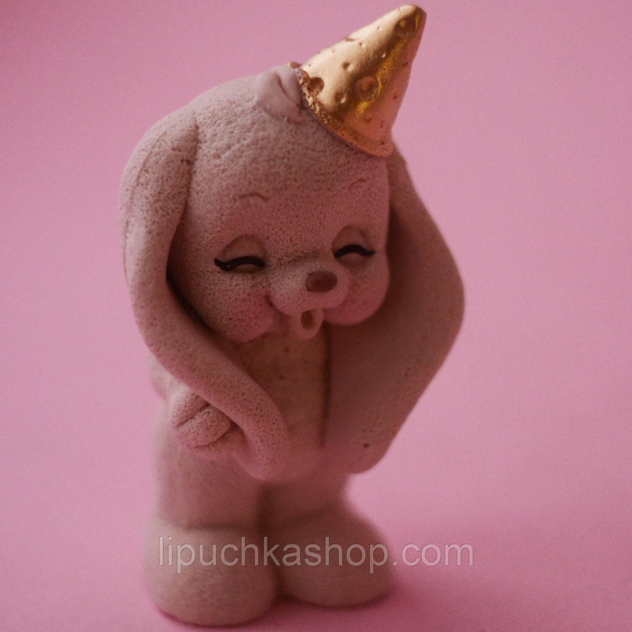 Фігурка з кондитерської глазурі "Зайчик задуває свічку" 1177, фото 1