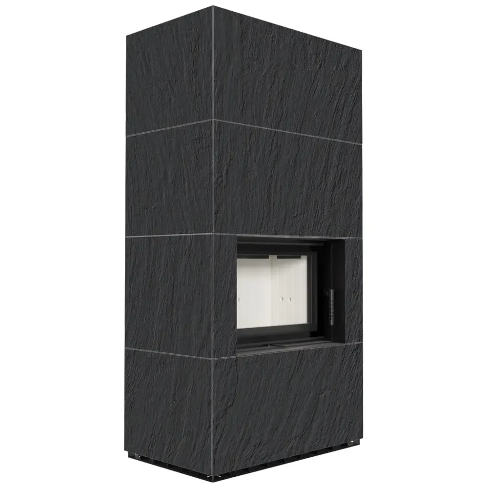Камін Kratki FLOKI BOX 8 kW Ø 160 в обудові з керамограніту, фото 1