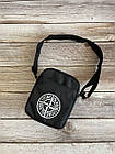 Маленька барсетка на плече Stone Island стон айленд чорна, фото 3