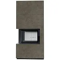 Камін Kratki FLOKI BOX лівий 8 kW Ø 160 в обудові з керамограніту, фото 2