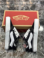 Vans knu skool black white, Чоловічі чорні Кеди Vans Old Skool KNU, Вананс олд вилиць, ванс