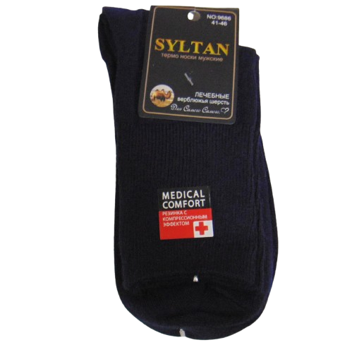 Лікувальні термошкарпетки кашемір Syltan 41-46 сині 9686, фото 1