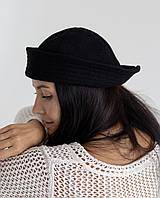 Панама матроса з вовни D.Hats чорного кольору з розрізом