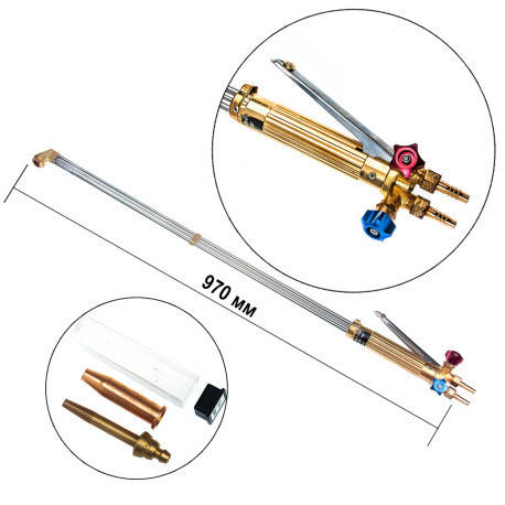 Пропановий різак MUREX NM250, факел для різання оксиацетилену 970 мм BF, фото 1