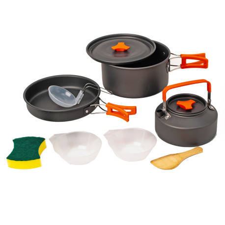 Набір алюмінієвого посуду для кемпінгу CAMPSOR BF, фото 1