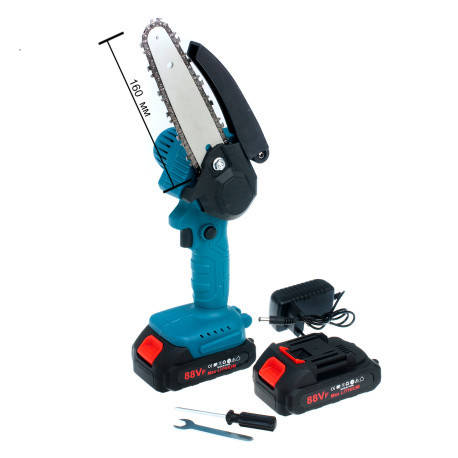 Пила акумуляторна 2500 МА/год, 21 В, 16 см на 2 акумулятори, у кейсі BF, фото 1