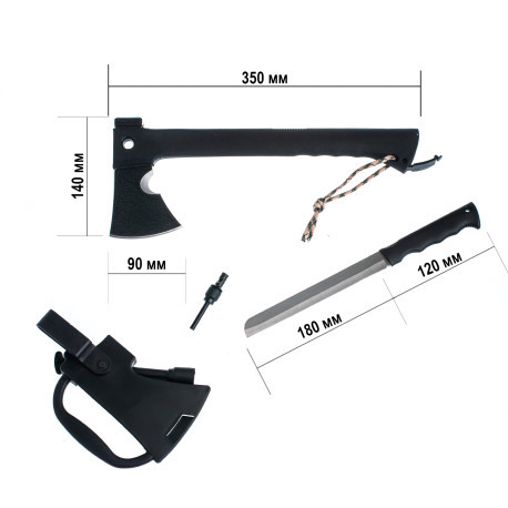 Сокира туристична похідний ручний тактичний для полювання в пластиковому чохлі 5 в 1 BF