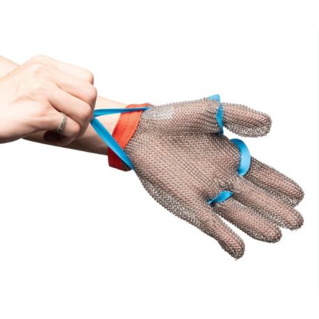 Кольчужна рукавичка з неіржавкої сталі з гумовим тримачем BF