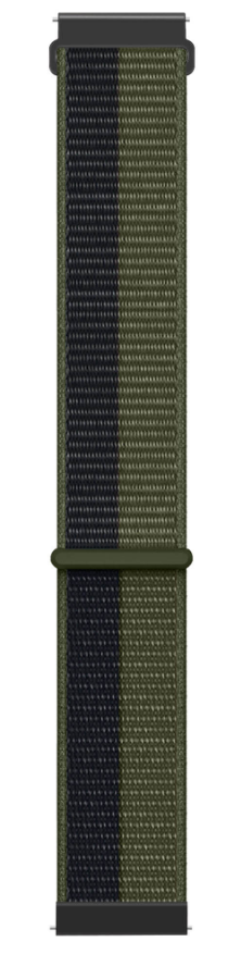 Ремінець нейлоновий на годинник No116 зелений/темно зелений 22 mm