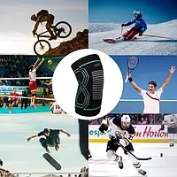 Наколінники спортивні захисні S/M еластичні м'які для тренувань для танців та спорту фітнес