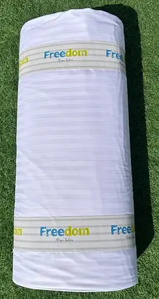 Білий Страйп-сатин смужка однотонна 100% бавовна, тканина 220 см для пошиття постільної білизни, рулон 30 м, фото 1