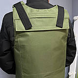 Плитоноска, потужний бронежилет хакі, чохол для плит із розвантаженням для військового ВСУ текстильний, фото 8