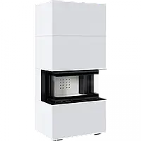 Камін Kratki NBC 7 в обудові HOME EASY BOX стальний - білий, фото 2