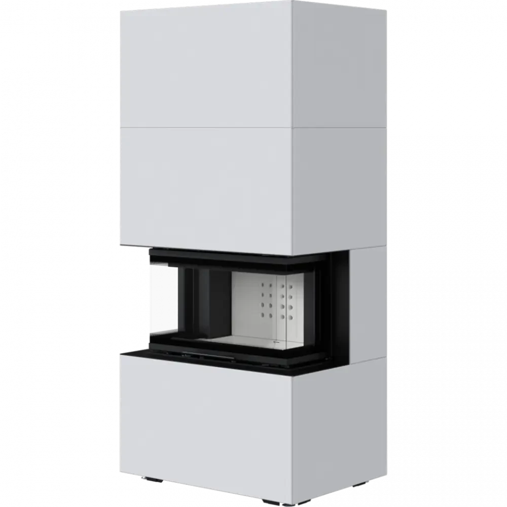 Камін Kratki NBC 7 в обудові HOME EASY BOX стальний - білий
