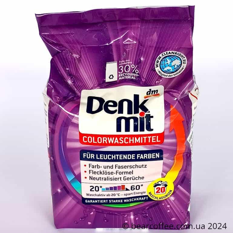 Порошок для прання кольорових речей безфосфатний Denkmit Colorwaschmittel 18 прань 1.35 кг Німеччина